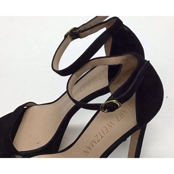 Stuart Weitzman Nudist Hollywood Heel in Black Size 10 MSRP $595 - Picture 14 of 15
